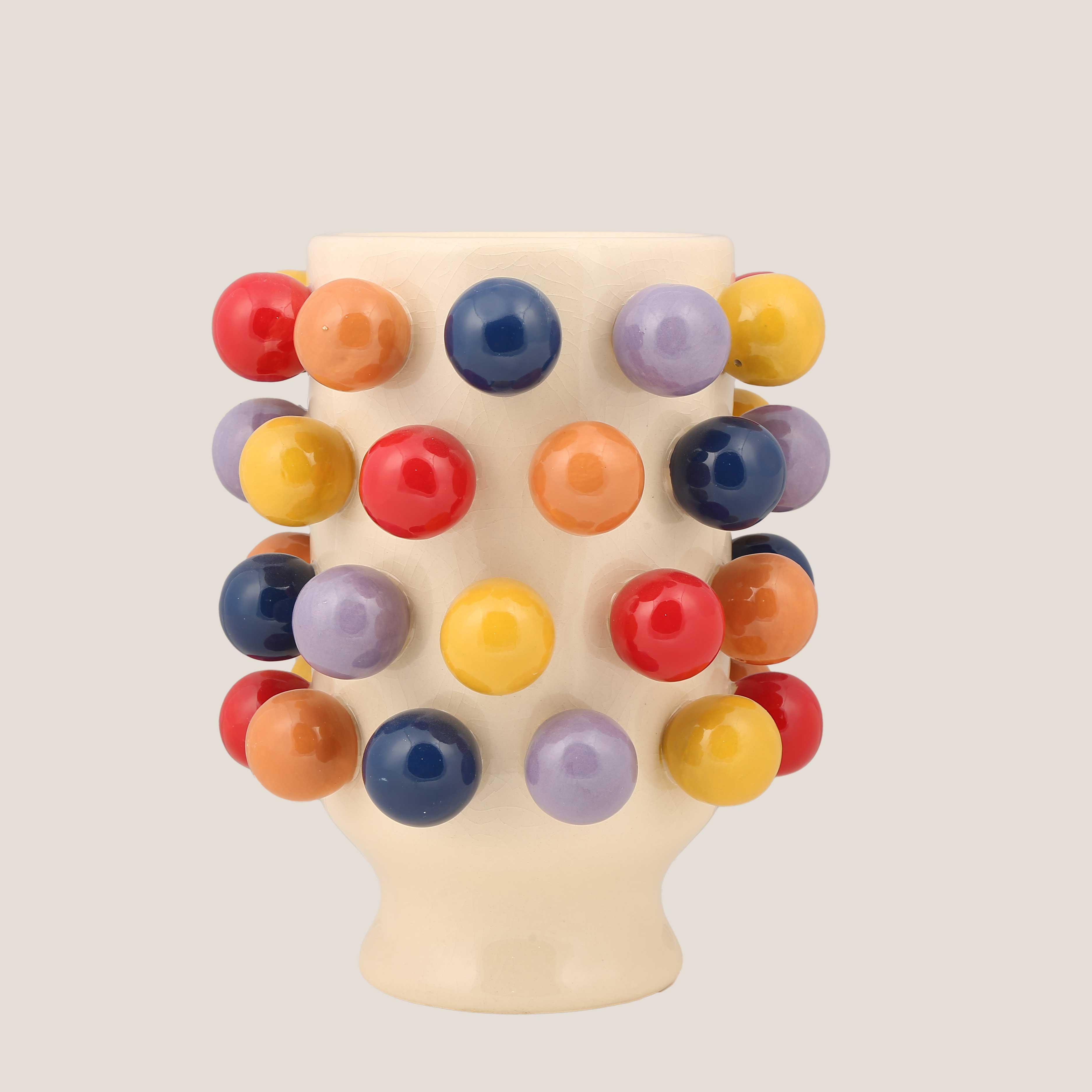 Seramik Puantiyeli Küçük Vazo  AK.KD0012